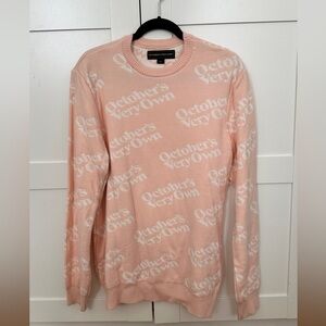 OCTOBER’S VERY OWN sweater in pink and white SIZE L